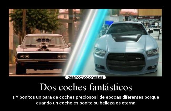 Dos coches fantásticos - s Y bonitos un para de coches preciosos i de epocas diferentes porque
cuando un coche es bonito su belleza es eterna
