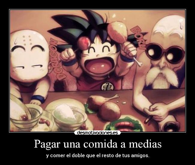 Pagar una comida a medias - 