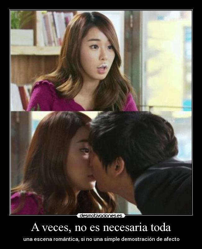 A veces, no es necesaria toda - una escena romántica, si no una simple demostración de afecto
