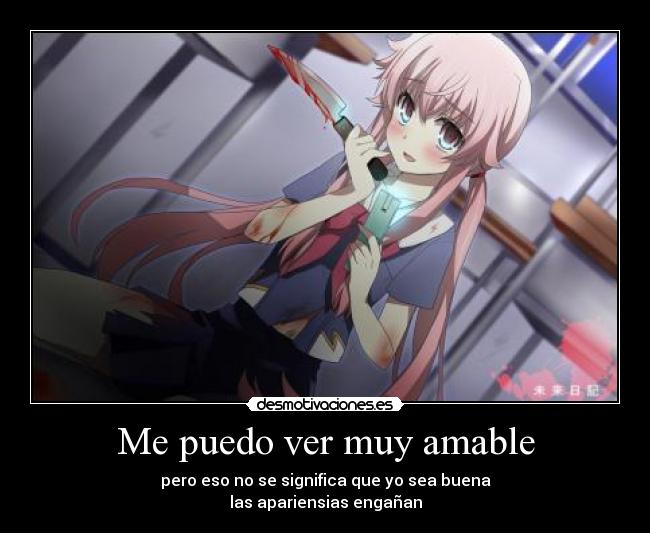carteles yuno gasai desmotivaciones