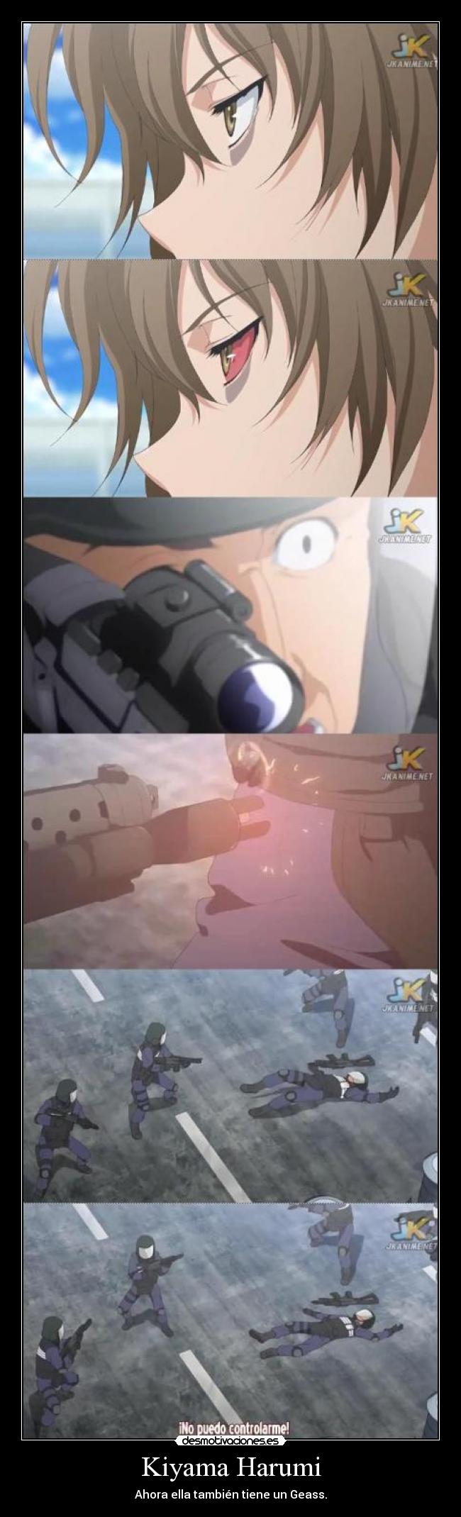 carteles anime aru kagaku railgun humor kiyama harumi referencia code geass desmotivaciones