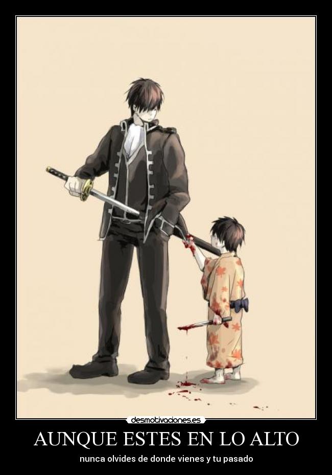 carteles gintama hijikata toushirou pasado desmotivaciones