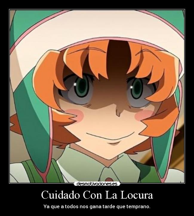 carteles locura houjou reisuke mirai nikki anime locura desmotivaciones