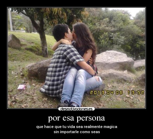 por esa persona -