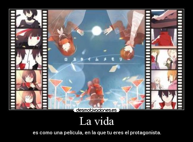 carteles vida anime desmotivaciones