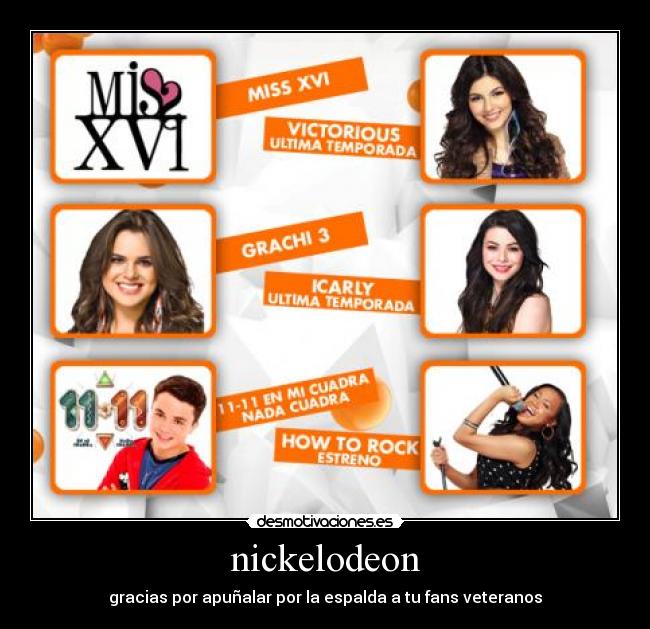 nickelodeon - gracias por apuñalar por la espalda a tu fans veteranos