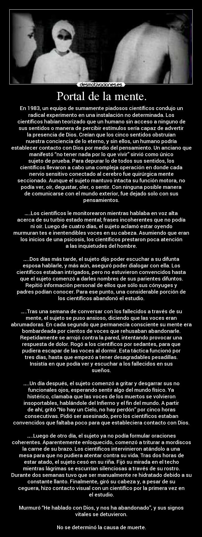 Portal de la mente. -