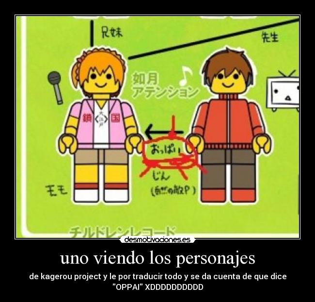 uno viendo los personajes -