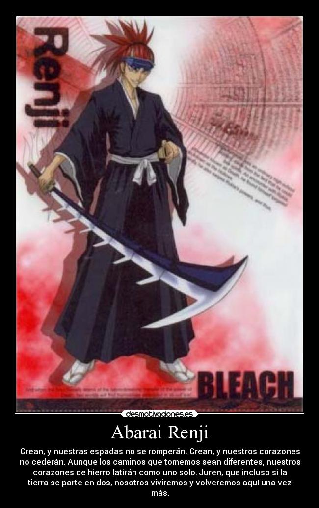 carteles abarai renji bleach anime manga gotei teniente escuadron desmotivaciones