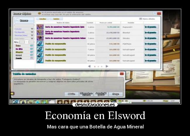 Economía en Elsword - Mas cara que una Botella de Agua Mineral
