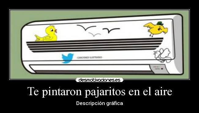 Te pintaron pajaritos en el aire - Descripción gráfica