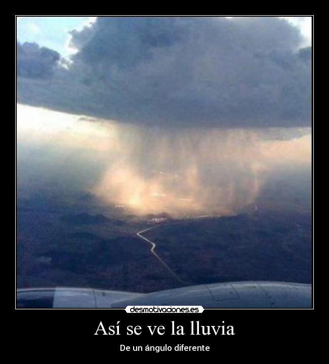 Así se ve la lluvia - De un ángulo diferente