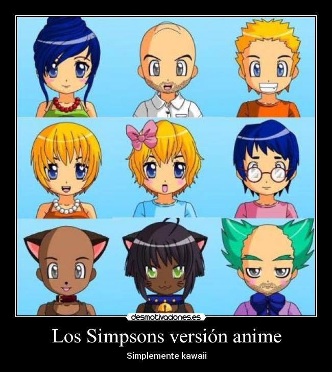 Los Simpsons versión anime - Simplemente kawaii
