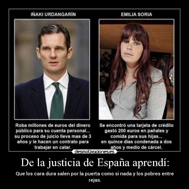 De la justicia de España aprendí: - 