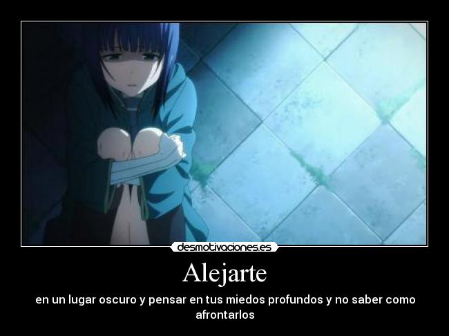 carteles anime sword art online sachi alejada lugar oscuro pensando muchisisisisisimo doni desmotivaciones