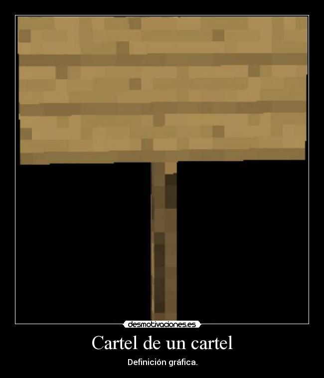 Cartel de un cartel - Definición gráfica.