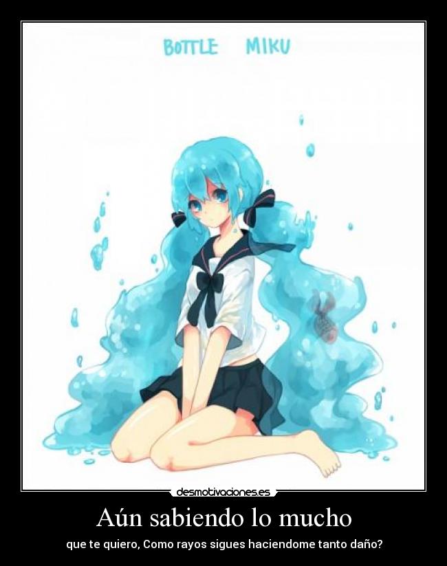 carteles dolor desamor vocaloid hatsune miku maldita vida desmotivaciones