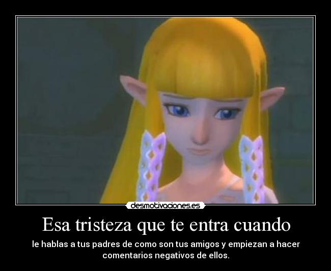 carteles tristeza acabo pasar por eso zelda deprimida desmotivaciones