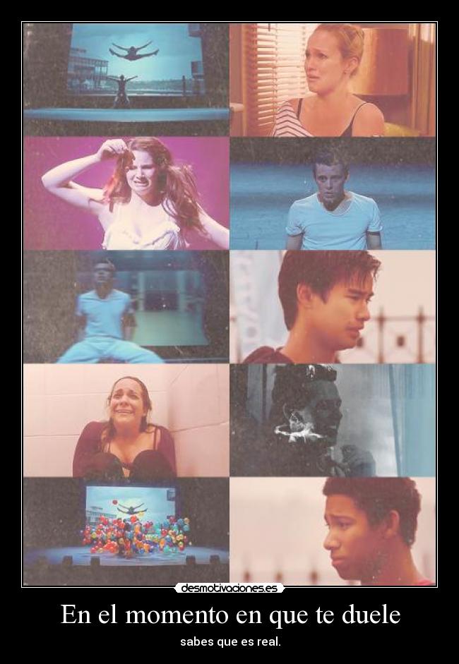 En el momento en que te duele -