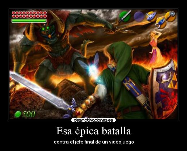 Esa épica batalla - contra el jefe final de un videojuego