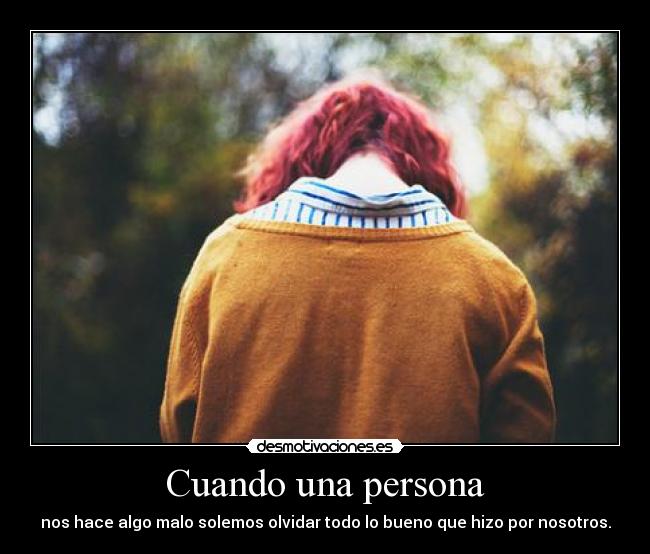 Cuando una persona - 