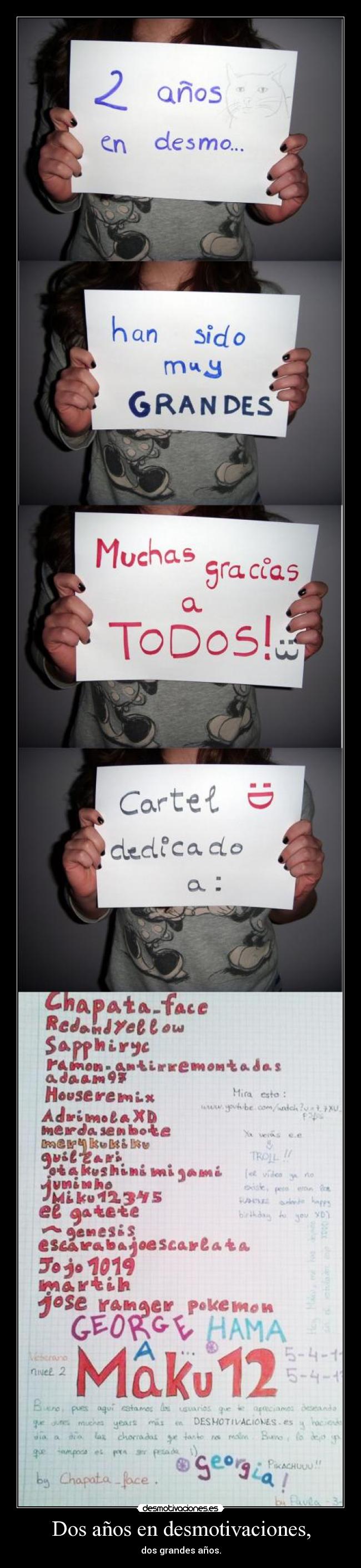 Dos años en desmotivaciones, - dos grandes años.