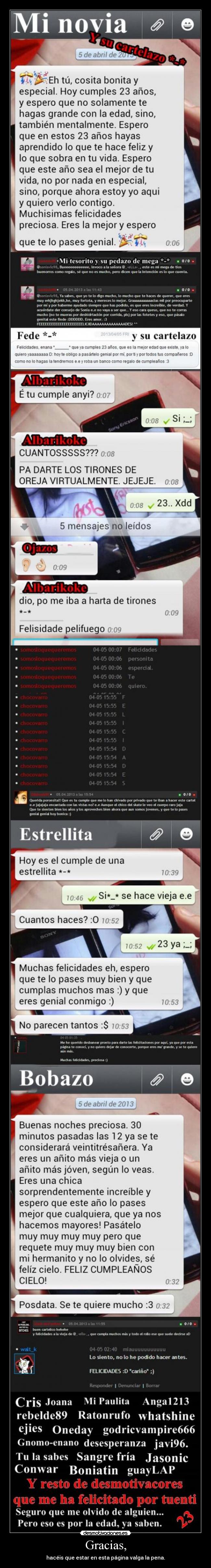 Gracias, - hacéis que estar en esta página valga la pena.