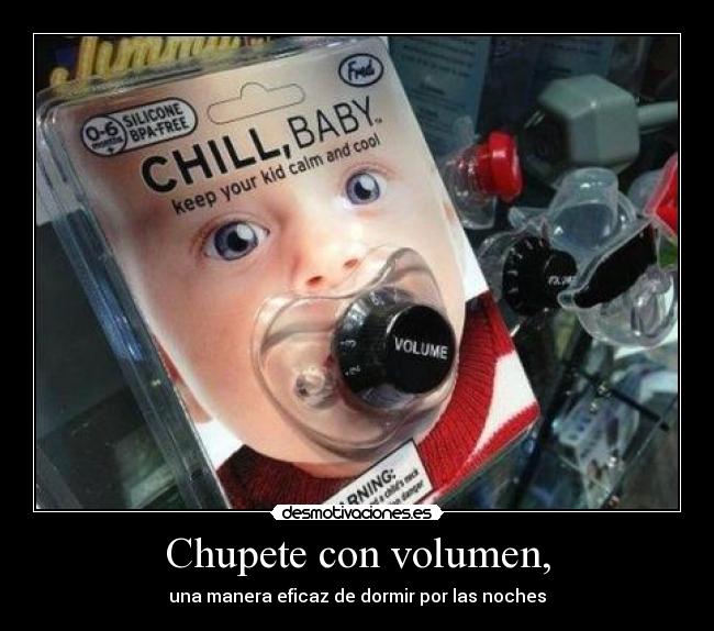 Chupete con volumen, - una manera eficaz de dormir por las noches
