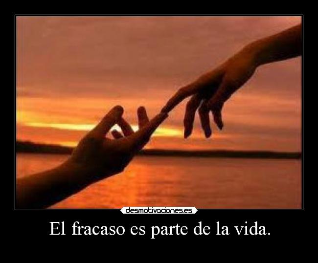 El fracaso es parte de la vida. -