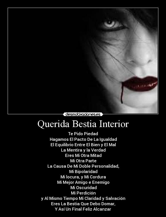 Querida Bestia Interior -