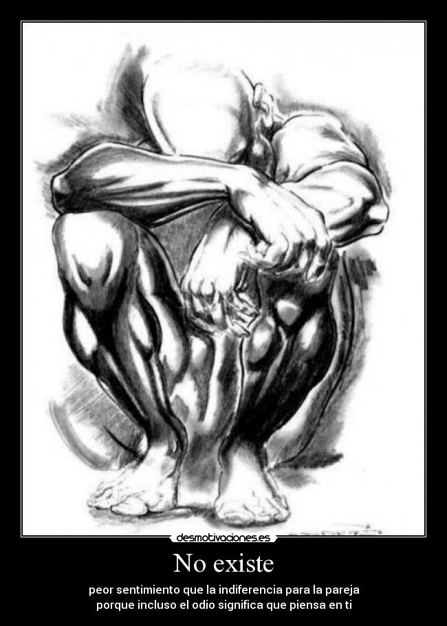 carteles sentimiento indiferencia pareja ilustracion odio blanco negro desmotivaciones