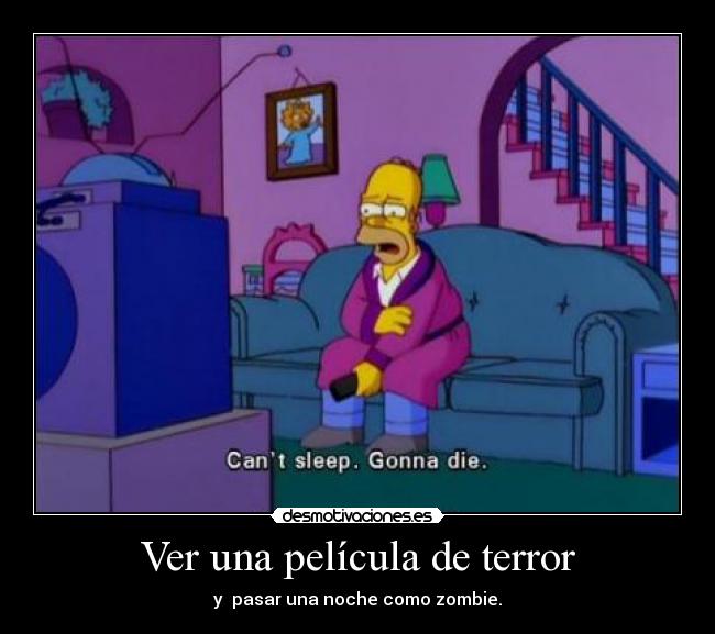 Ver una película de terror -