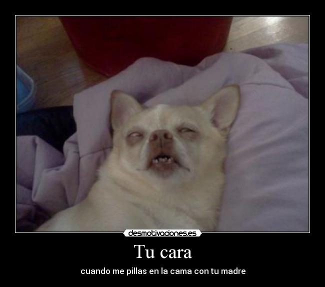 Tu cara - cuando me pillas en la cama con tu madre