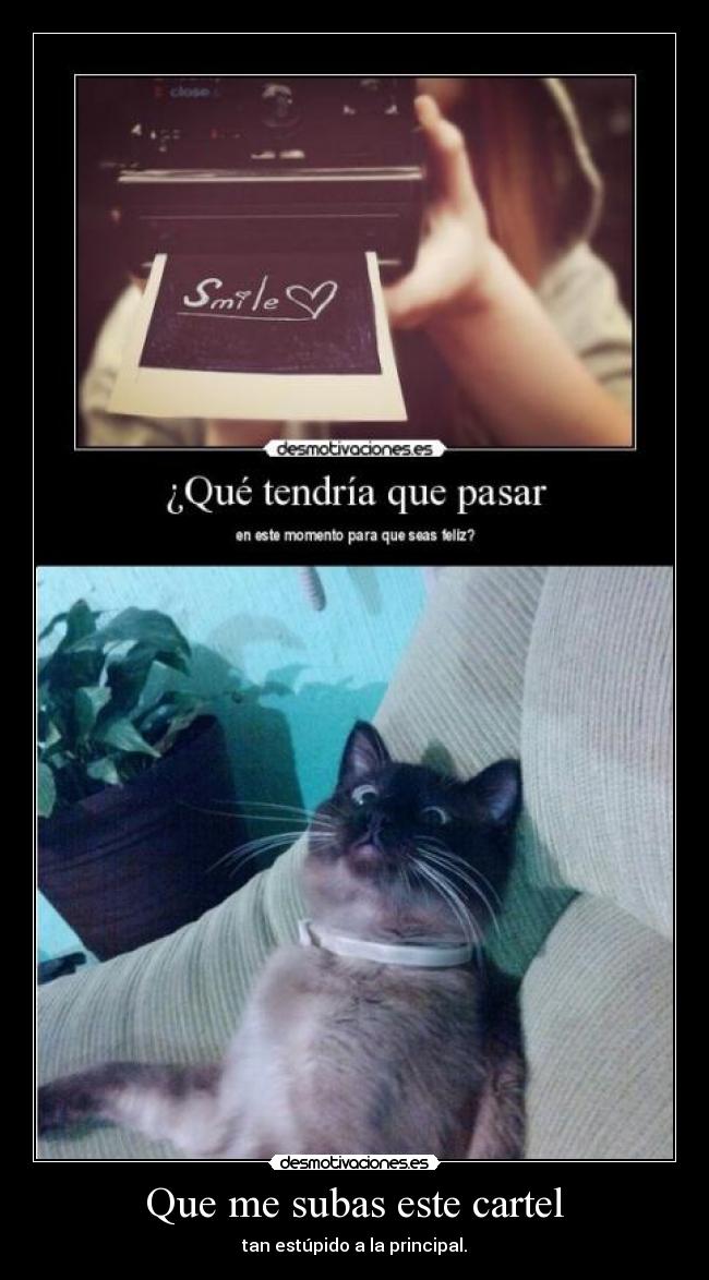 Que me subas este cartel -