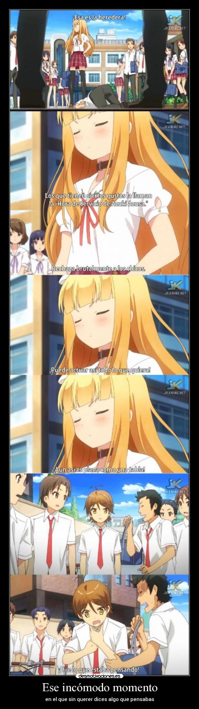 Ese incómodo momento - en el que sin querer dices algo que pensabas