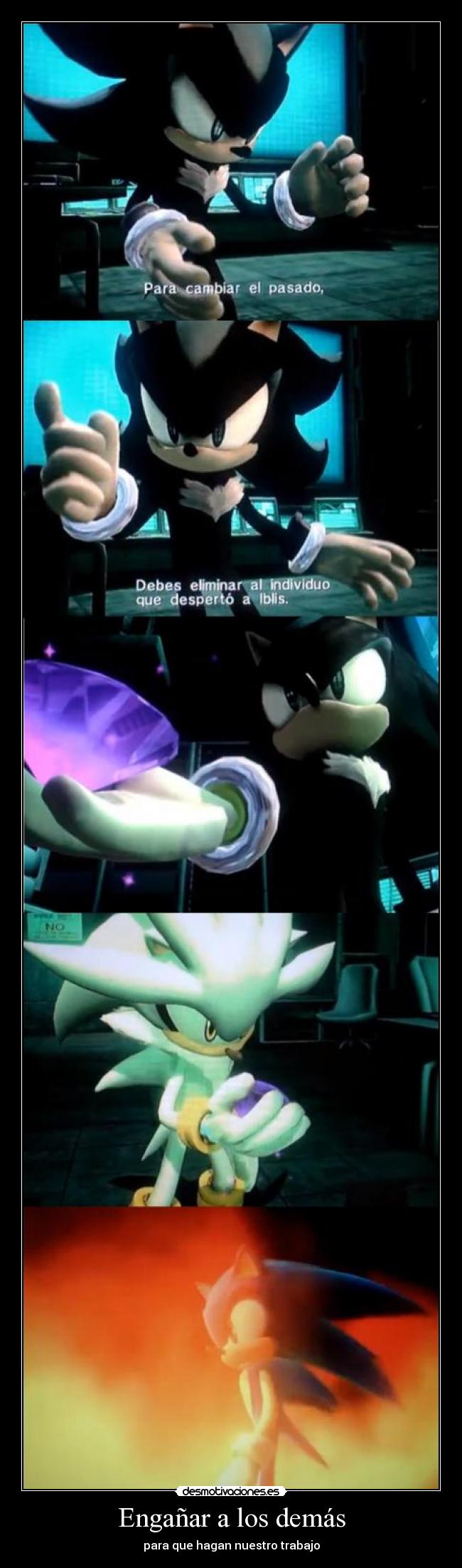 carteles sonic the hedgehog 2006 mephiles silver desmotivaciones