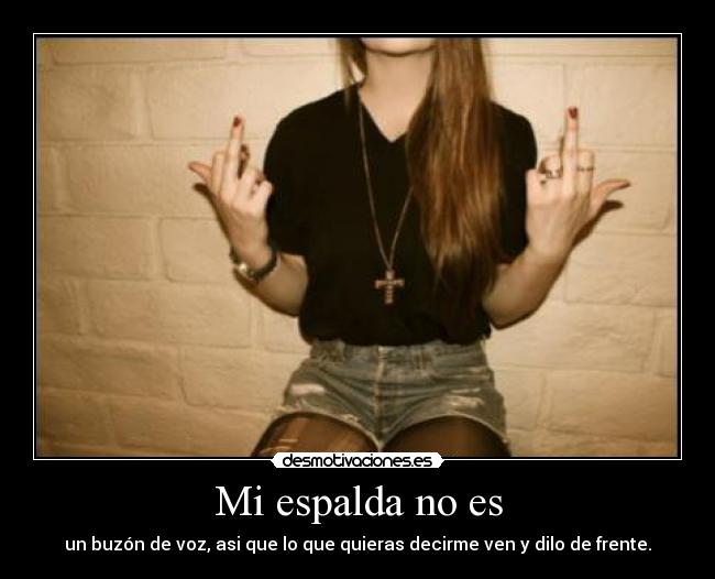 Mi espalda no es - 