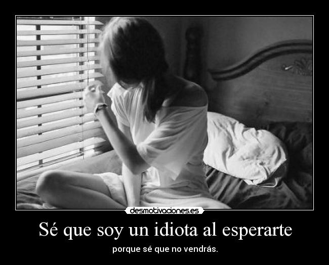 Sé que soy un idiota al esperarte -