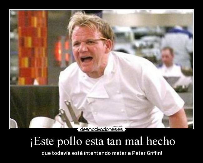 ¡Este pollo esta tan mal hecho - que todavía está intentando matar a Peter Griffin!