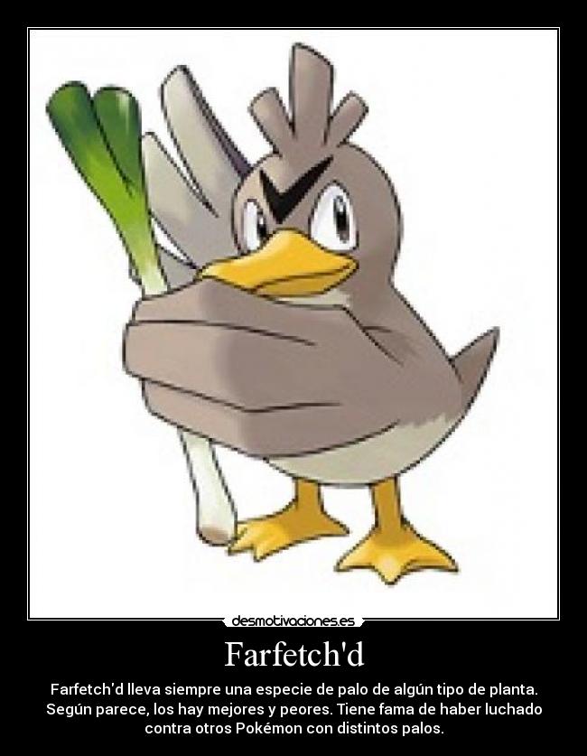 carteles pokemon numero 083 farfetchd desmotivaciones