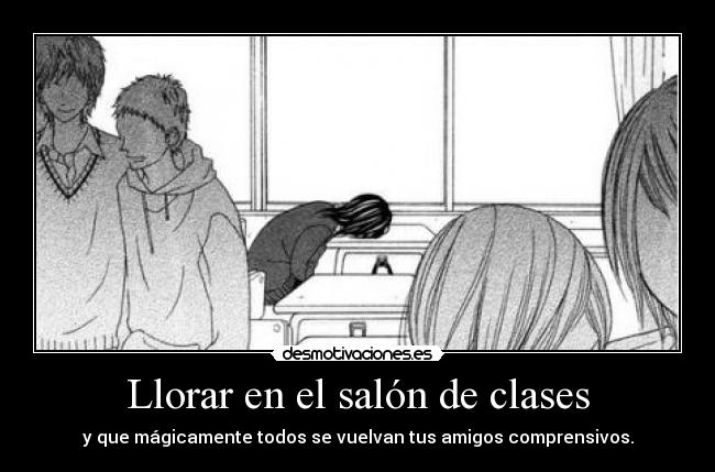 Llorar en el salón de clases -