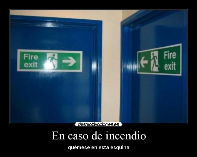 En caso de incendio -