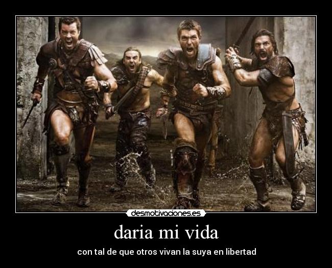 carteles vida spartacus ganicus crixus agron guerra con roma desmotivaciones