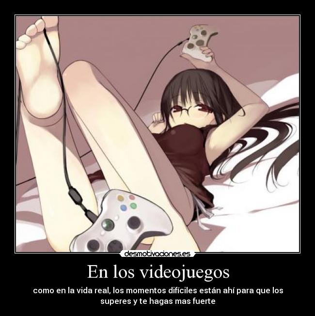 carteles videojuegos videojuegos anime gamer superate vida real desmotivaciones