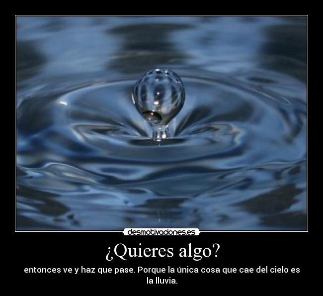 ¿Quieres algo? -