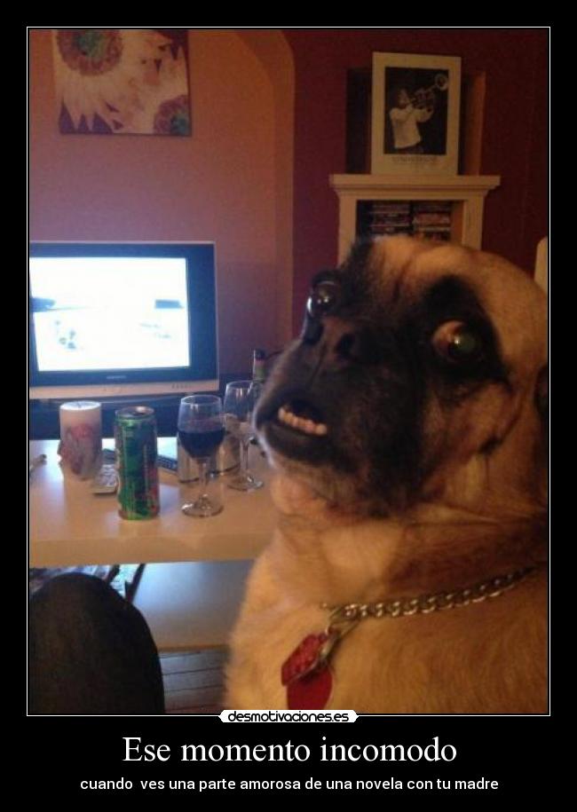 Ese momento incomodo - cuando ves una parte amorosa de una novela con tu madre