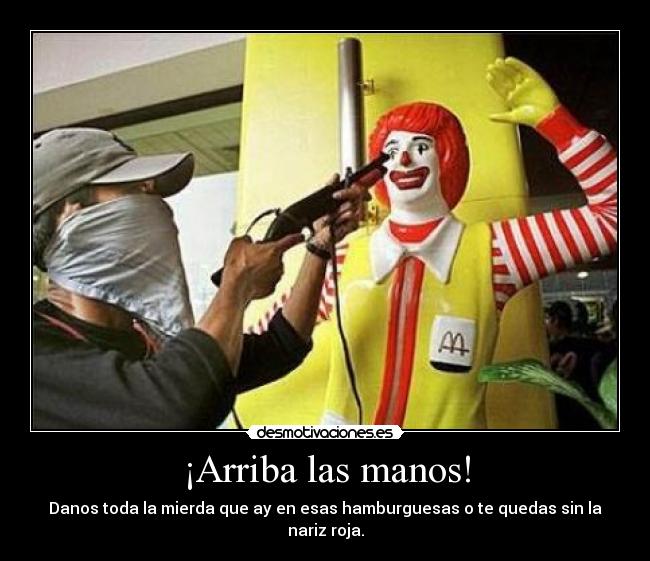 carteles ronald mcdonal esta apuros desmotivaciones