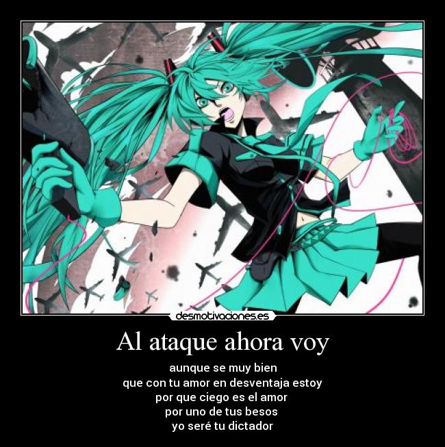 carteles miku love war desmotivaciones