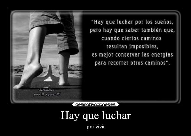 Hay que luchar -