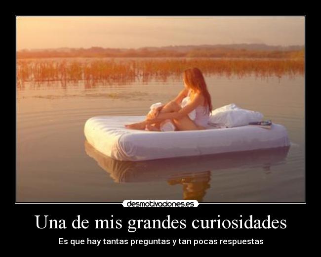 Una de mis grandes curiosidades - Es que hay tantas preguntas y tan pocas respuestas
